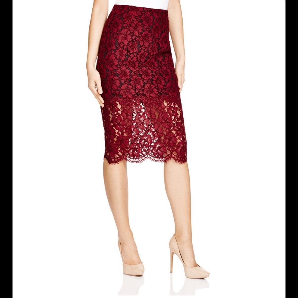 Sandro Lace Pencil Skirt
